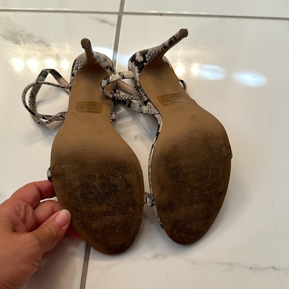 Steve Madden Heels - Size 10 - Bright Orange & Snakeskin - Picture 7 of 8